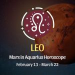 Leo - Mars in Aquarius Horoscope