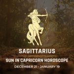 Sagittarius: Sun in Capricorn Horoscope